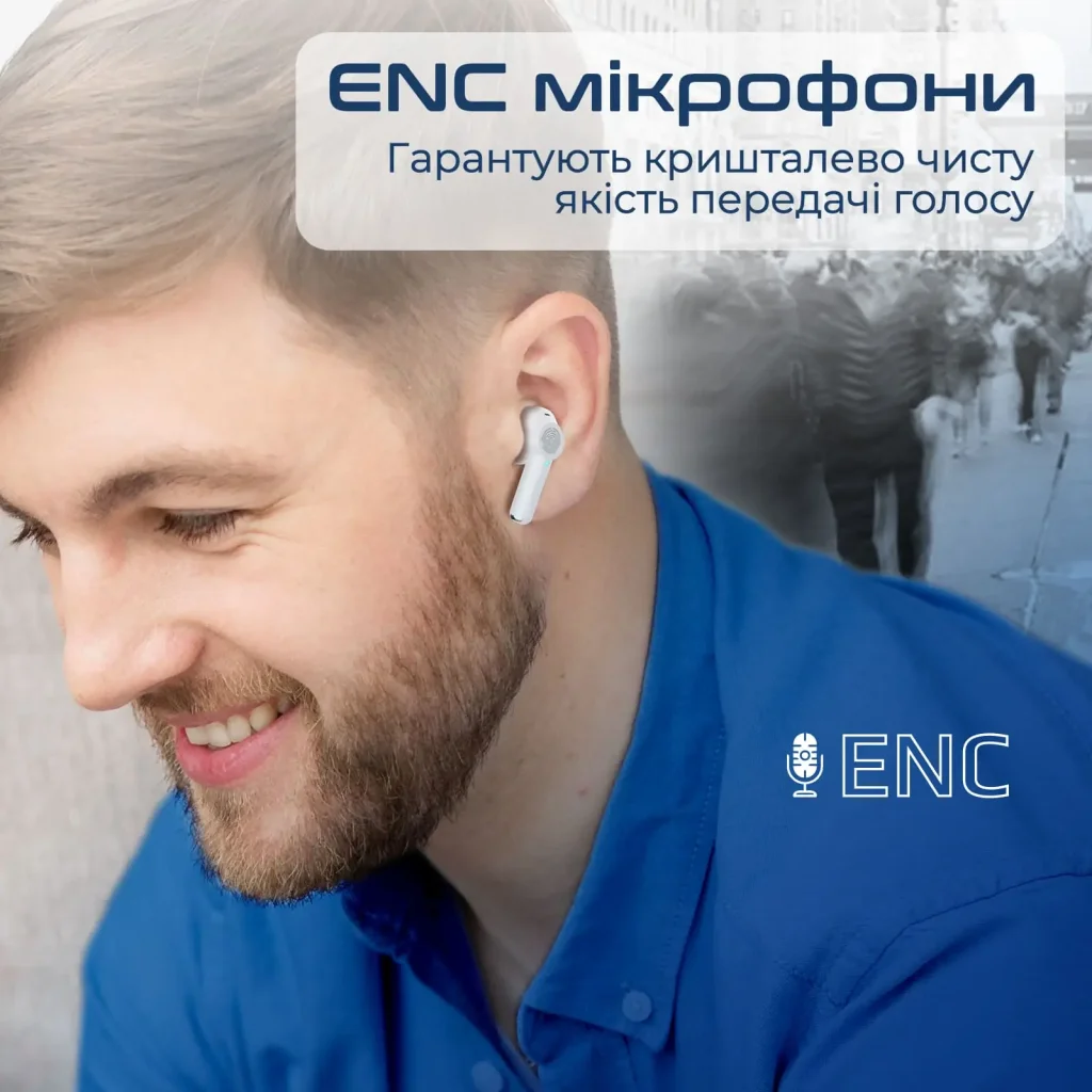 Bluetooth-гарнітура Promate ProPods White UA