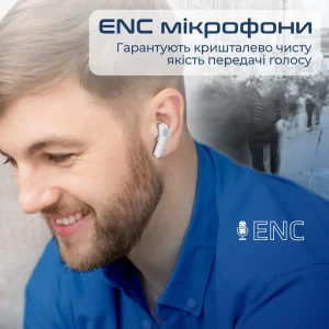Bluetooth-гарнітура Promate ProPods White UA