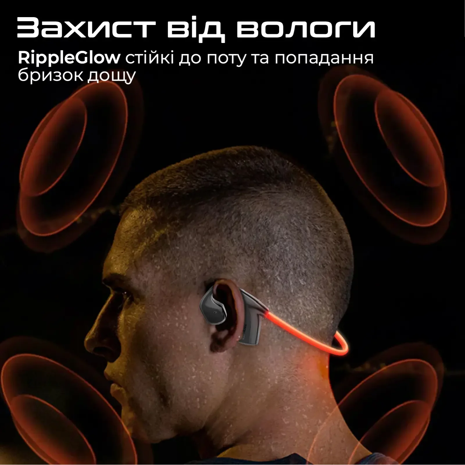 Bluetooth-гарнитура Promate RippleGlow Black UA