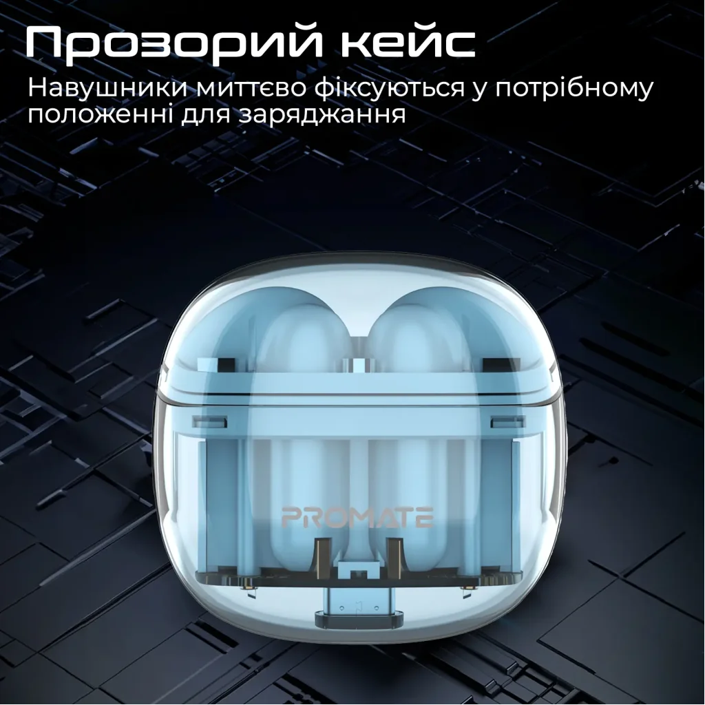 Bluetooth-гарнітура Promate TransPods Blue UA