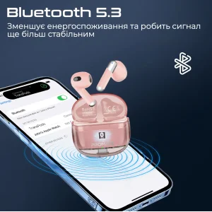 Bluetooth-гарнітура Promate TransPods Pink UA