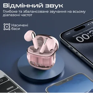 Bluetooth-гарнітура Promate TransPods Pink UA