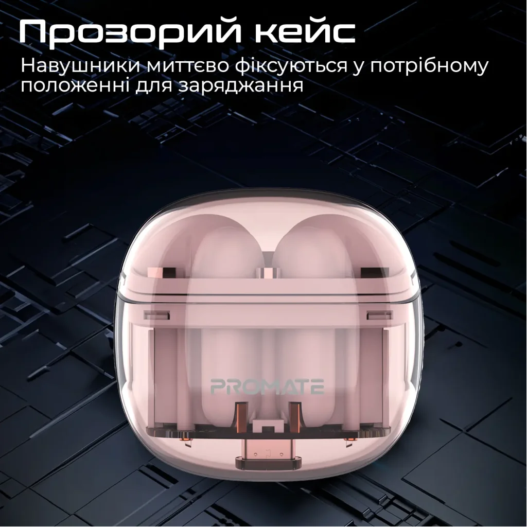 Bluetooth-гарнітура Promate TransPods Pink UA