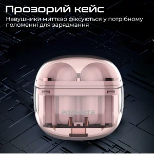 Bluetooth-гарнітура Promate TransPods Pink UA