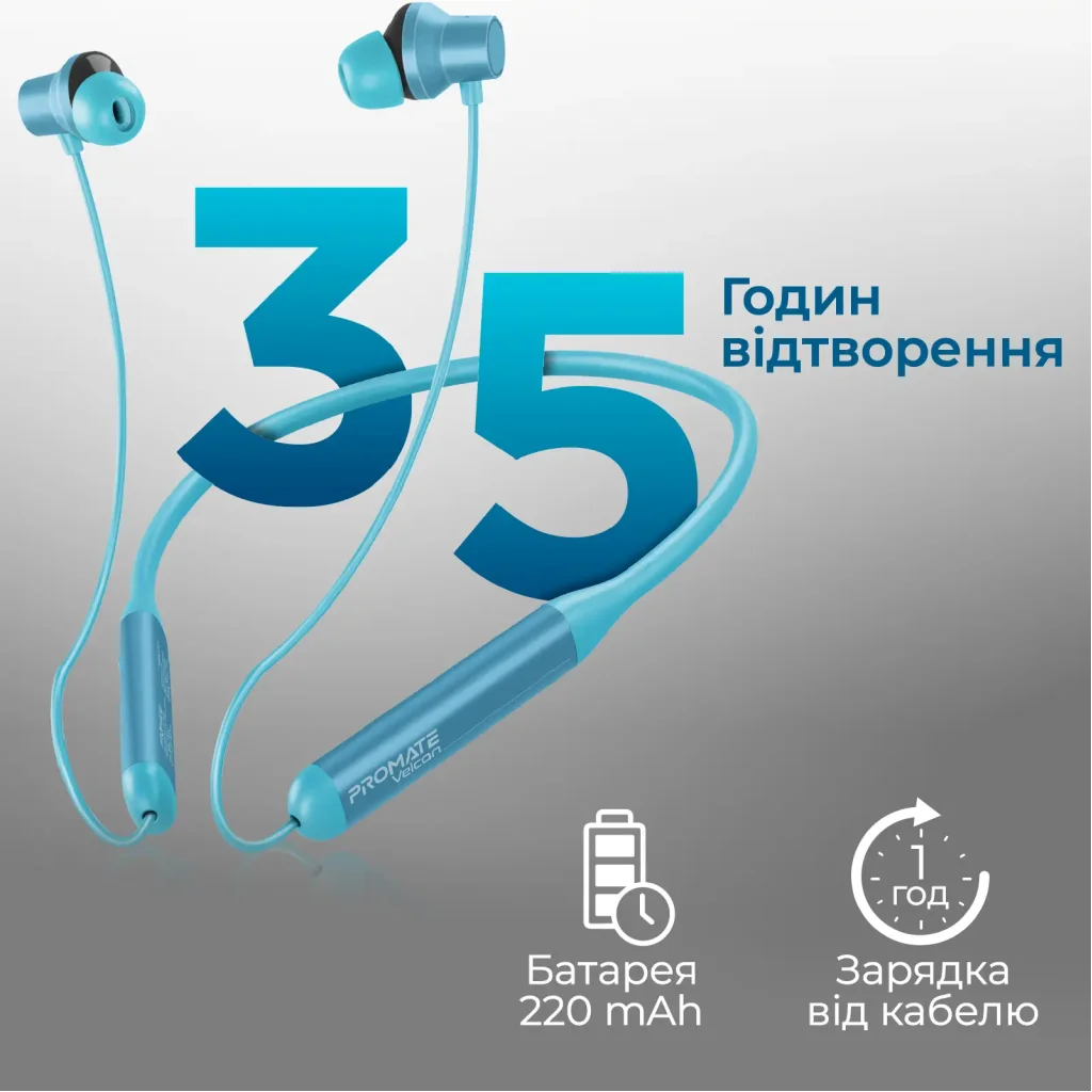 Bluetooth-гарнітура Promate Velcon Blue UA