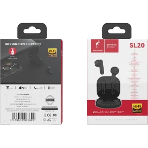 Bluetooth-гарнітура SkyDolphin TWS SL20 Black (SDBTE-000184) UA