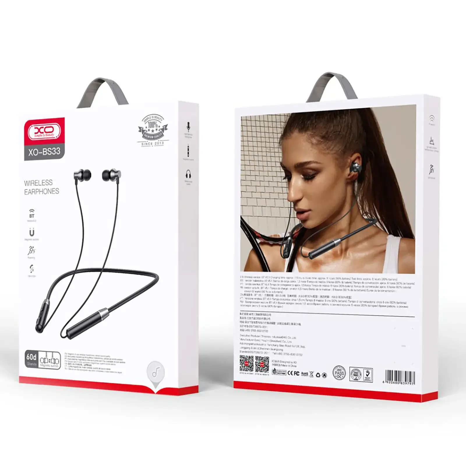 Bluetooth-гарнитура XO BS33 Black UA