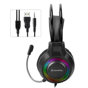 Гарнітура СolorWay GlowCore RGB Black (CW-HPG02BK) UA