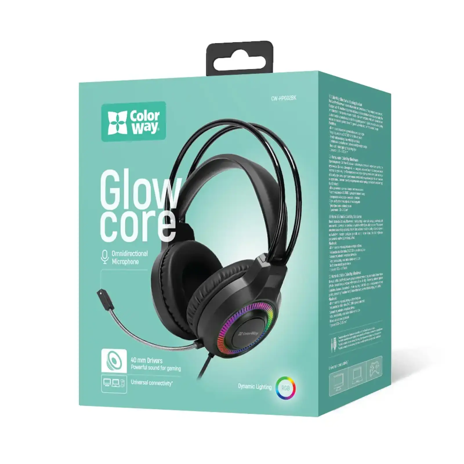 Гарнітура СolorWay GlowCore RGB Black (CW-HPG02BK) UA