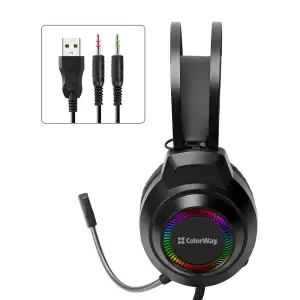 Гарнітура СolorWay BlazeCore RGB Black (CW-HPG03BK) UA