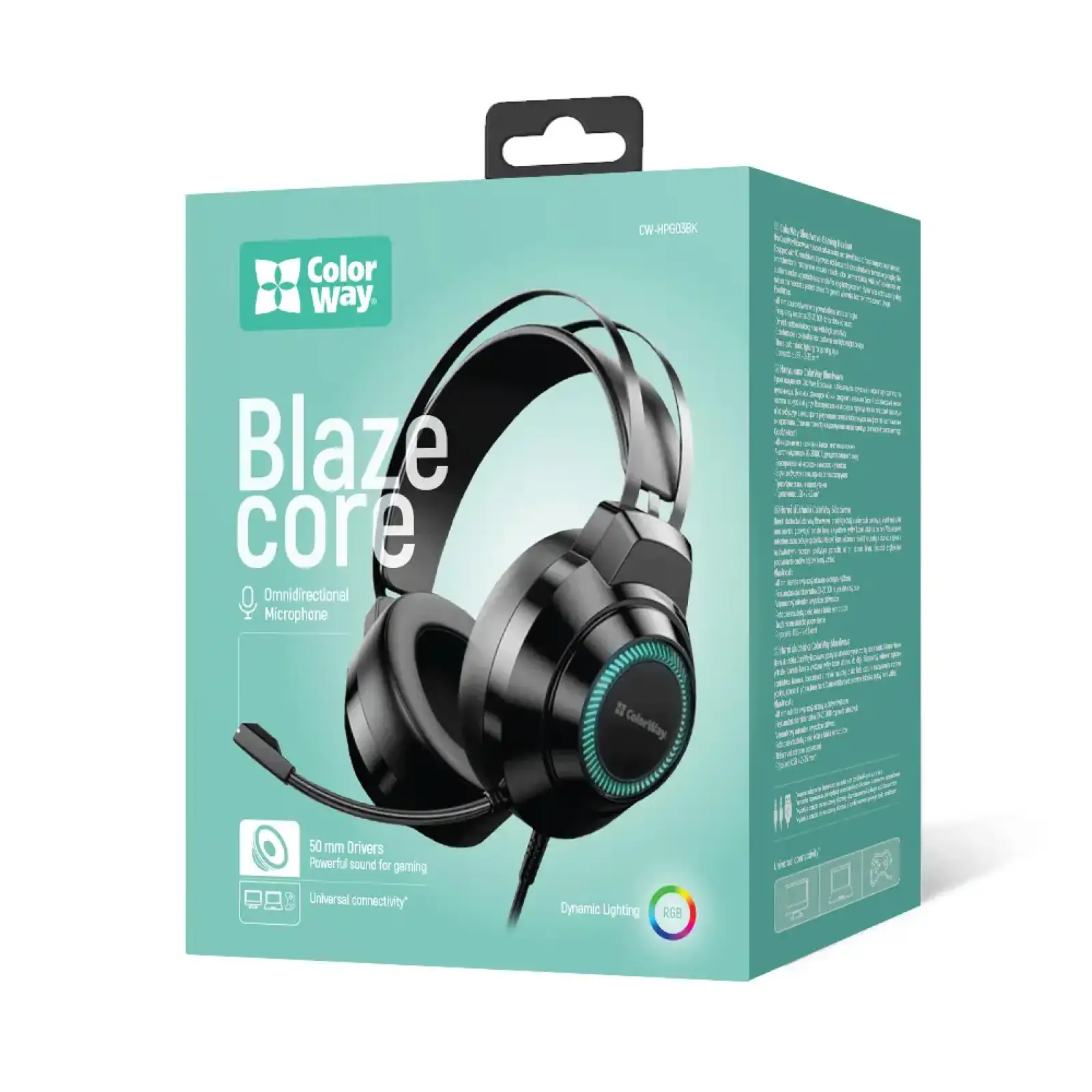 Гарнітура СolorWay BlazeCore RGB Black (CW-HPG03BK) UA