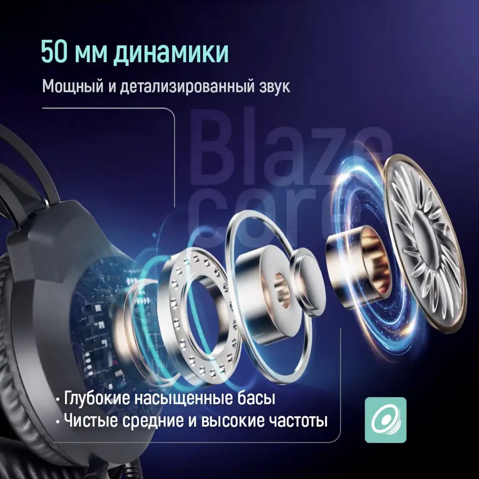Гарнітура СolorWay BlazeCore RGB Black (CW-HPG03BK) UA