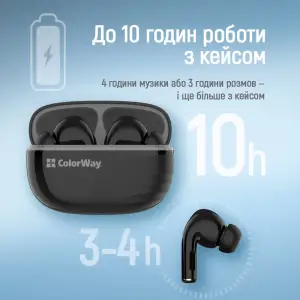 Bluetooth-гарнітура СolorWay Slim TWS-5 Earbuds Black (CW-TWS5BK) UA