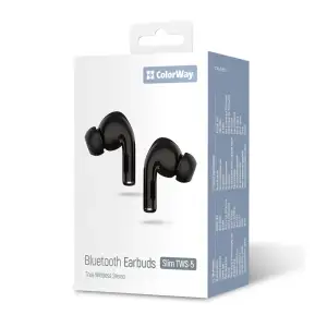 Bluetooth-гарнітура СolorWay Slim TWS-5 Earbuds Black (CW-TWS5BK) UA