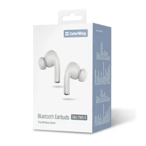 Bluetooth-гарнітура СolorWay Slim TWS-5 Earbuds White (CW-TWS5WT) UA