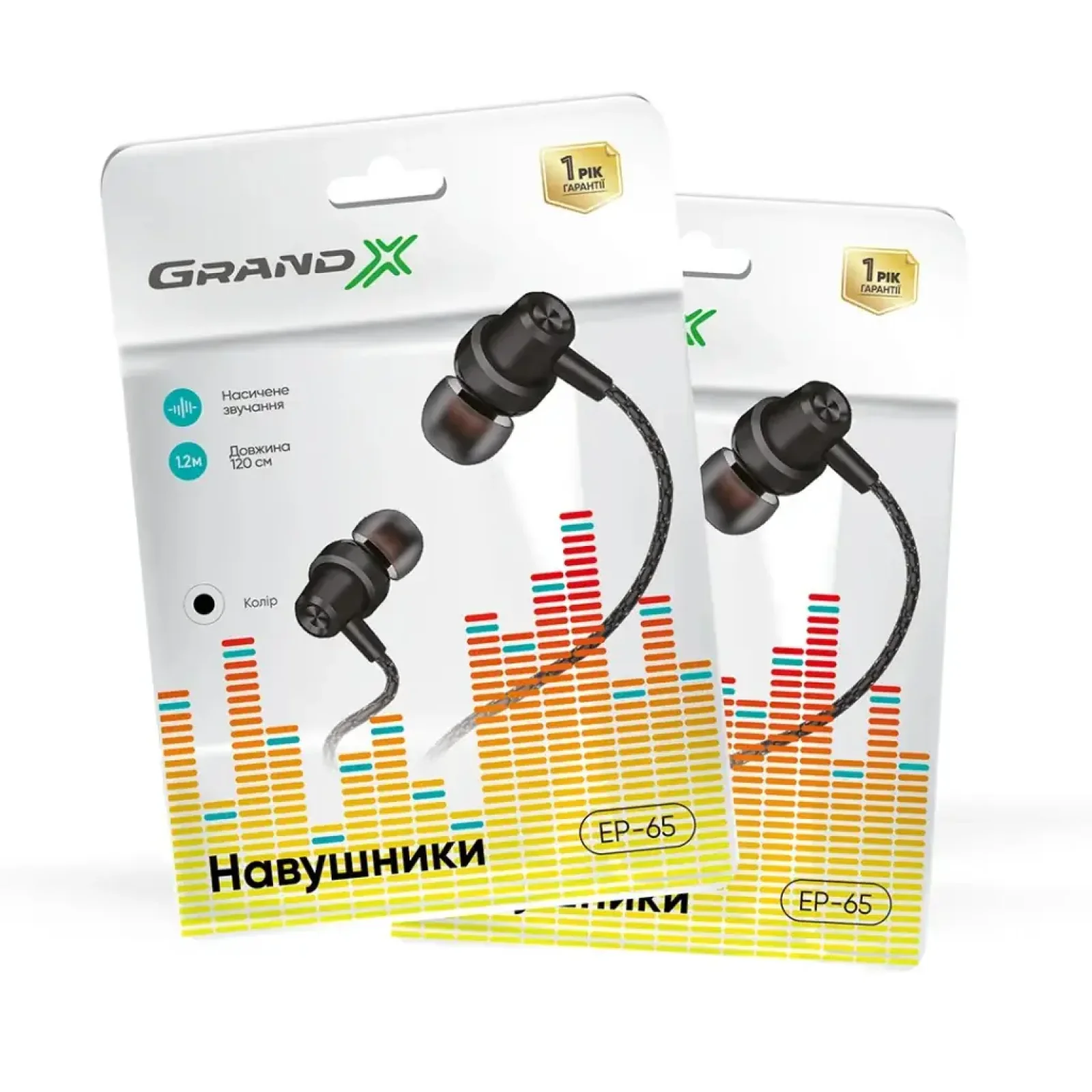 Навушники Grand-X EP-65B Black UA