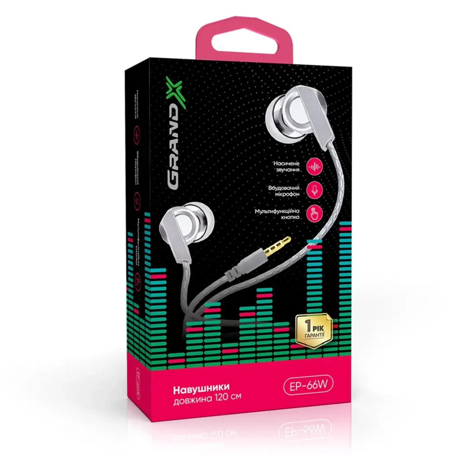 Навушники Grand-X EP-66W White UA