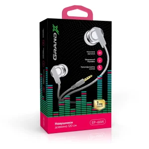 Навушники Grand-X EP-66W White UA