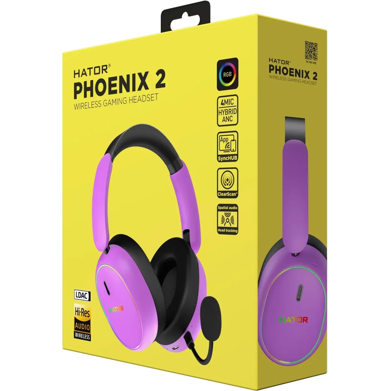 Гарнитура Hator Phoenix 2 Wireless Violet (ESH42) UA
