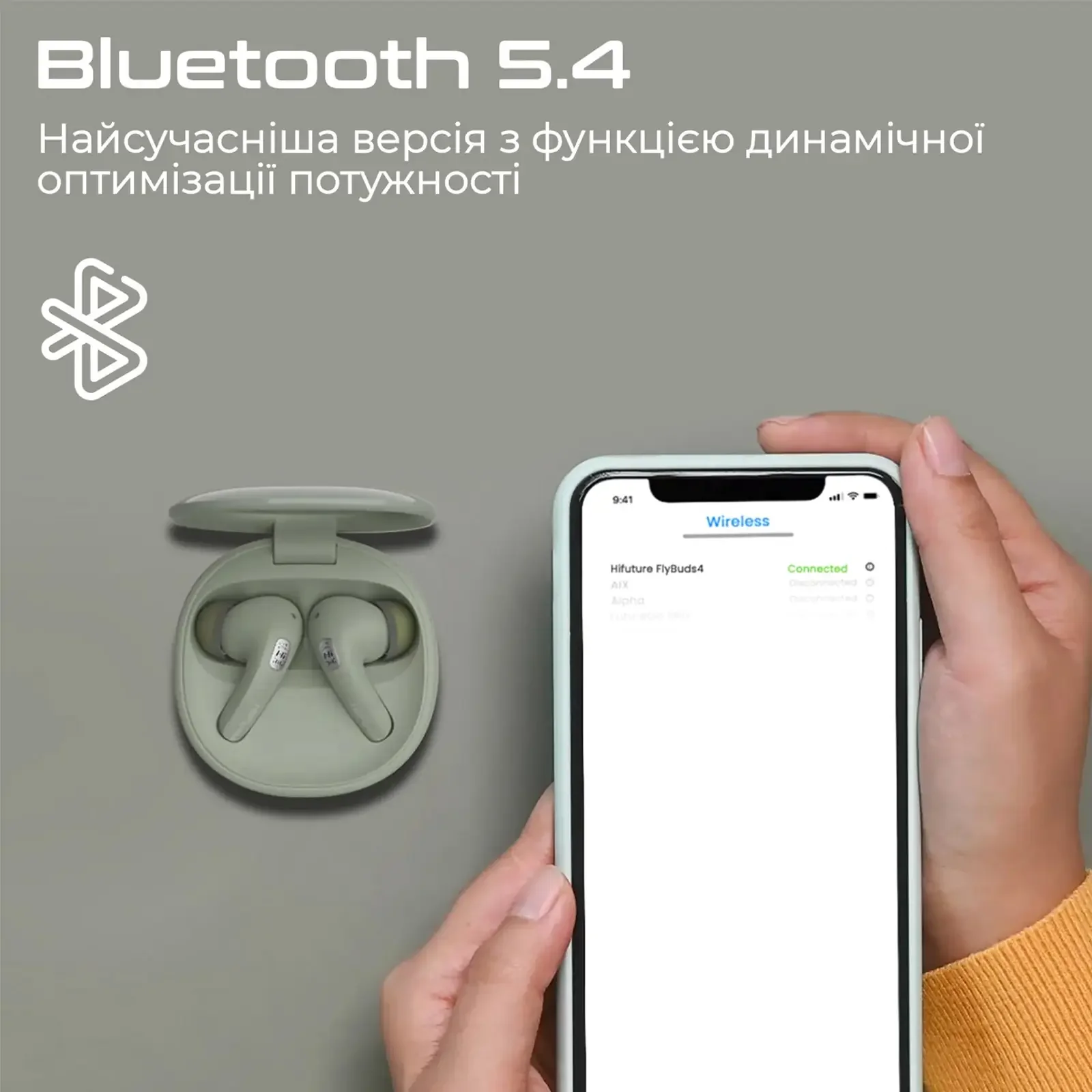 Bluetooth-гарнітура HiFuture Flybuds4 Black UA