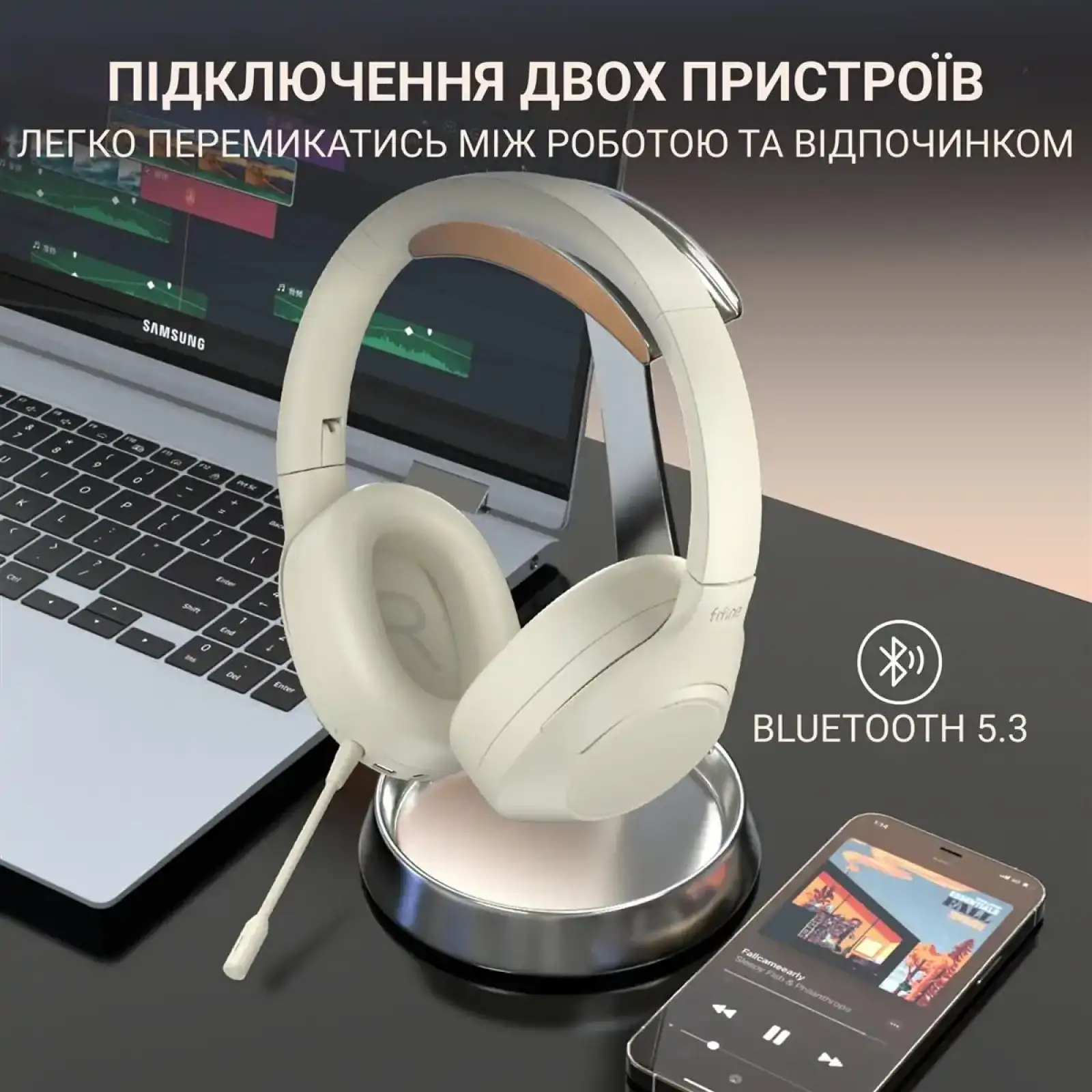 Гарнитура Fifine X3W White UA