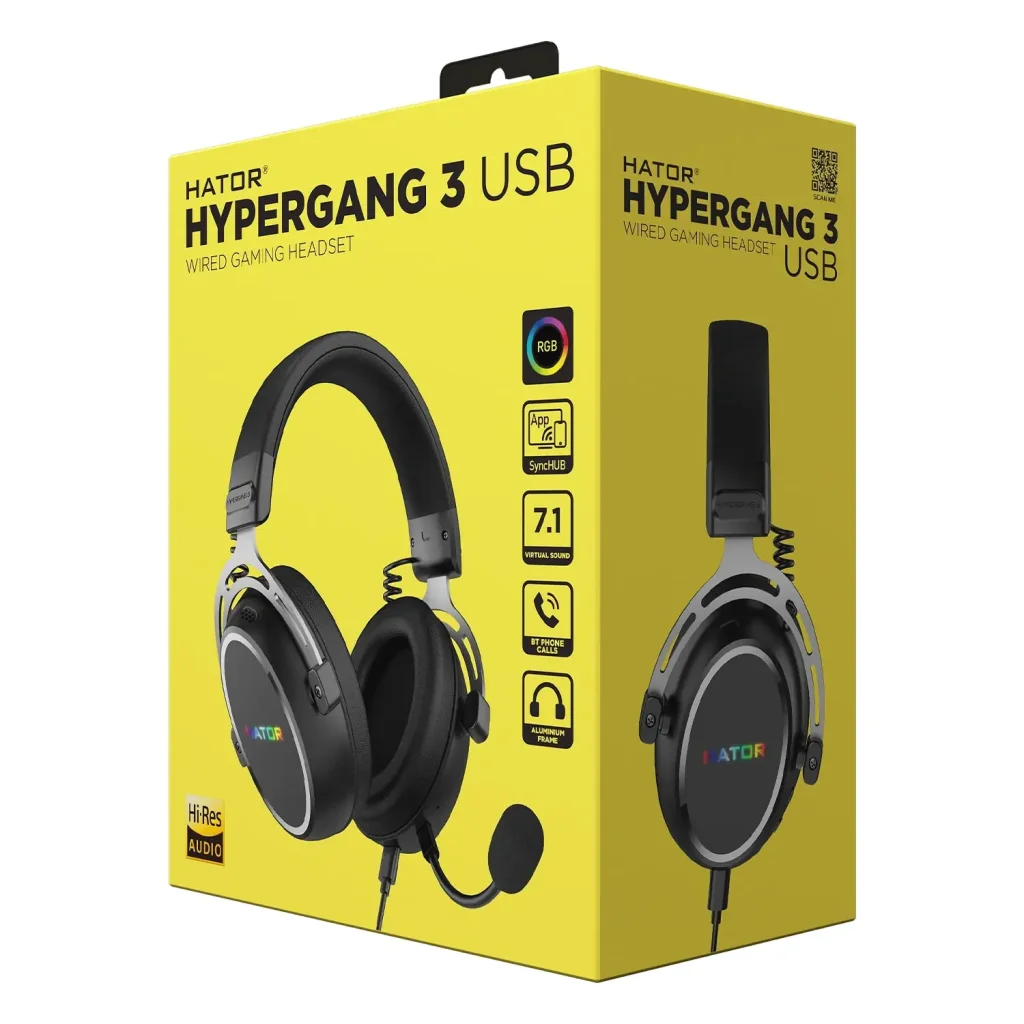 Гарнiтура Hator Hypergang 3 Hi-Res Black (ESH50) UA