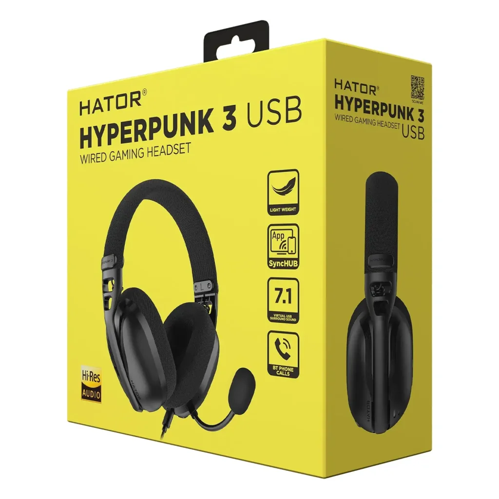 Гарнiтура Hator Hyperpunk 3 USB Black (ESH10) UA