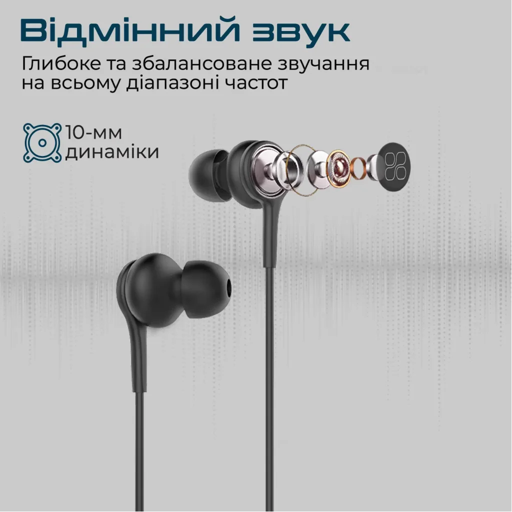 Гарнітура Promate Duet Black UA