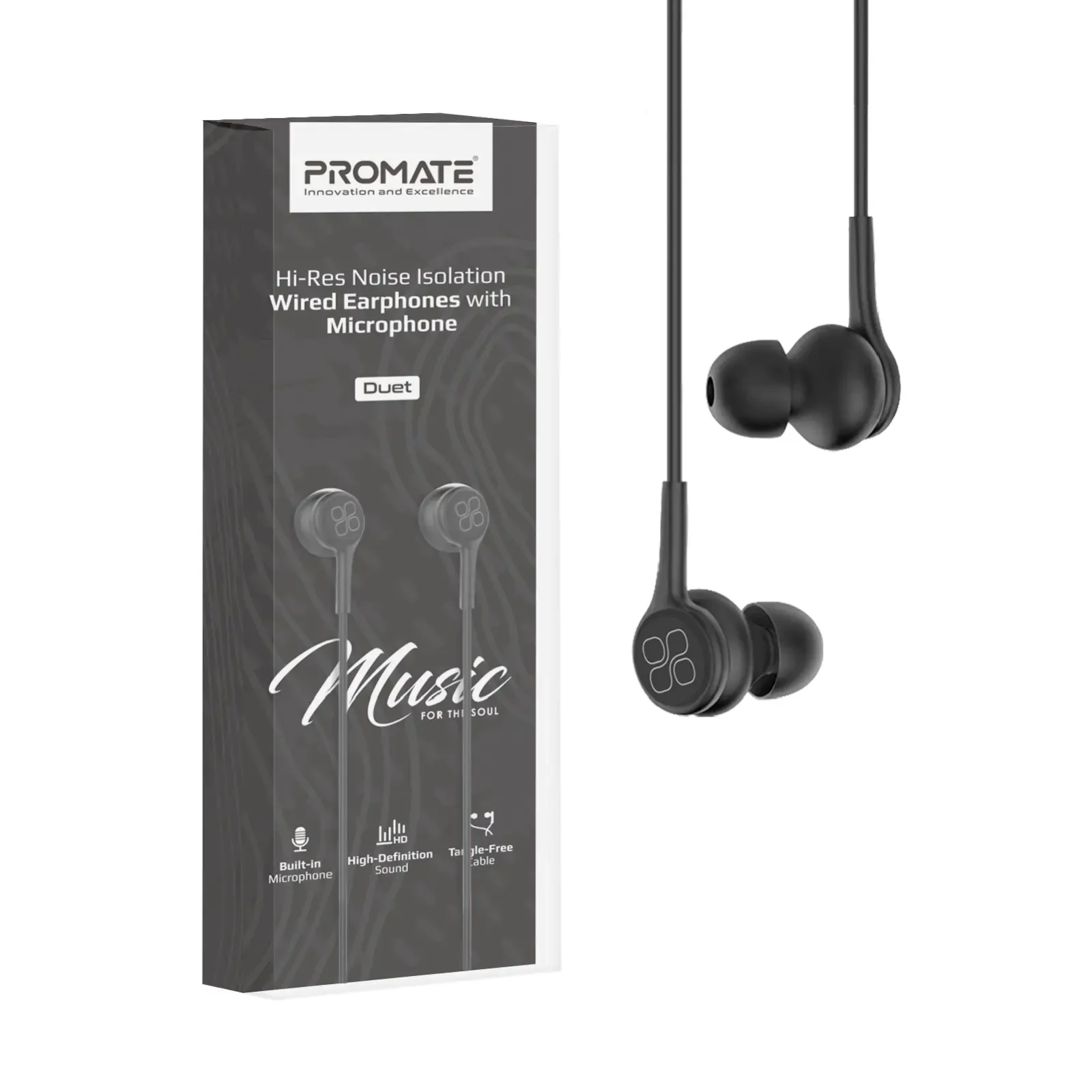 Гарнитура Promate Duet Black UA