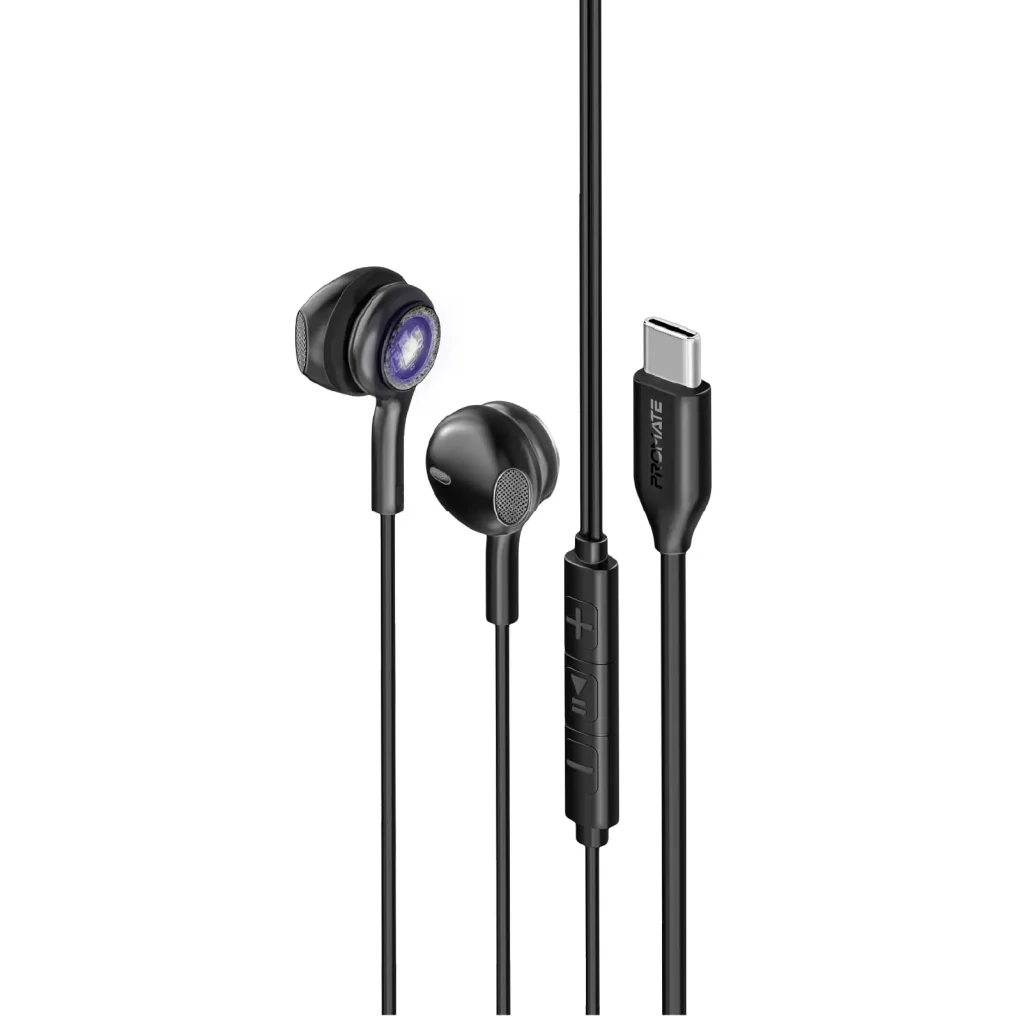 Гарнітура Promate LumiBuds-C Black UA