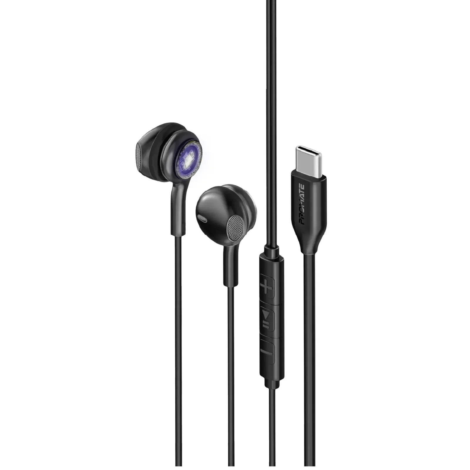 Гарнитура Promate LumiBuds-C Black UA
