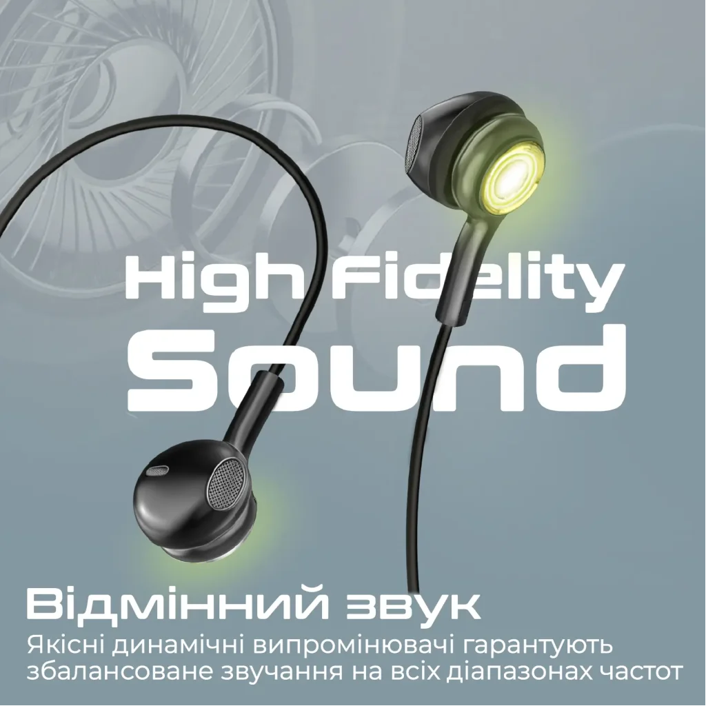 Гарнітура Promate LumiBuds-C Black UA