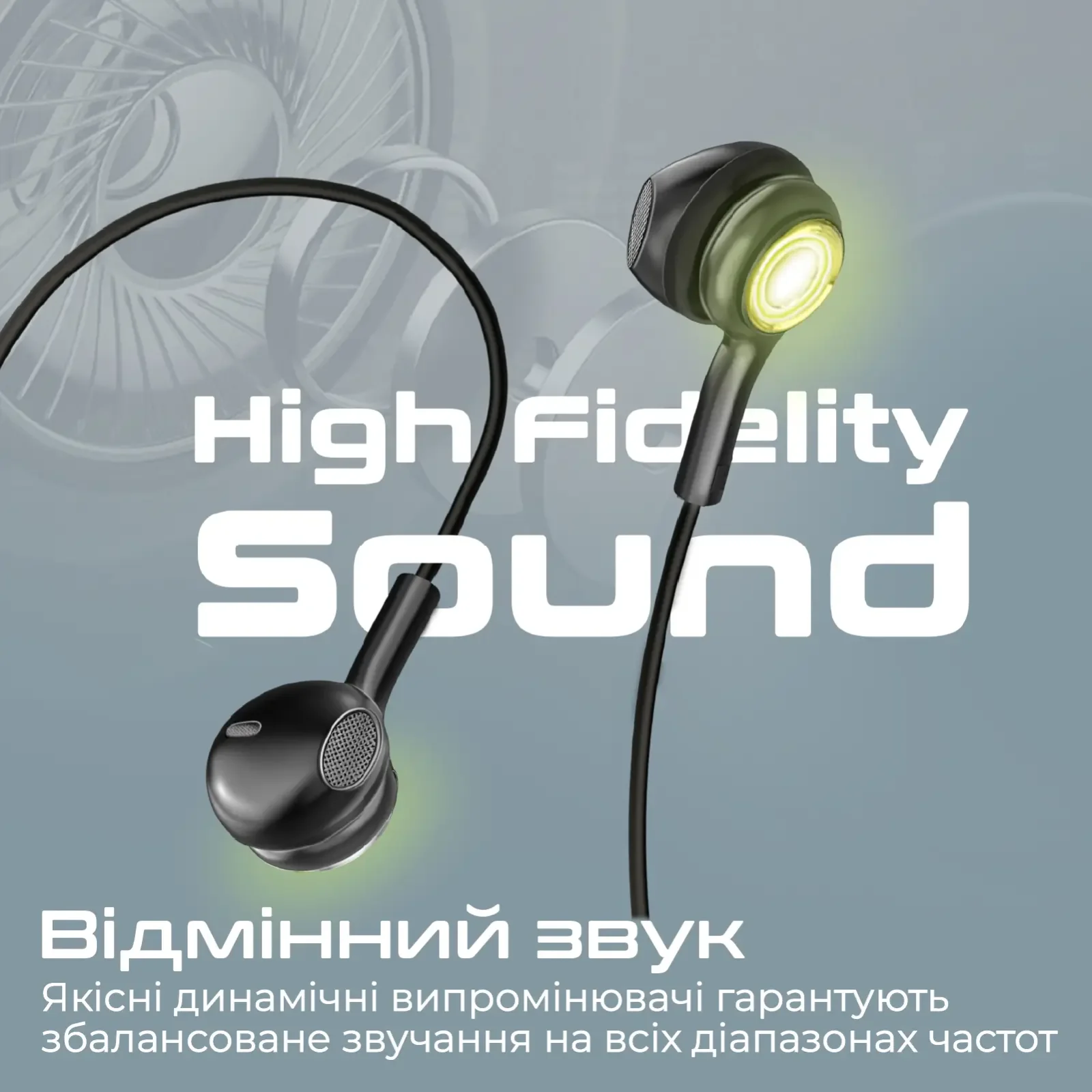 Гарнитура Promate LumiBuds-C Black UA