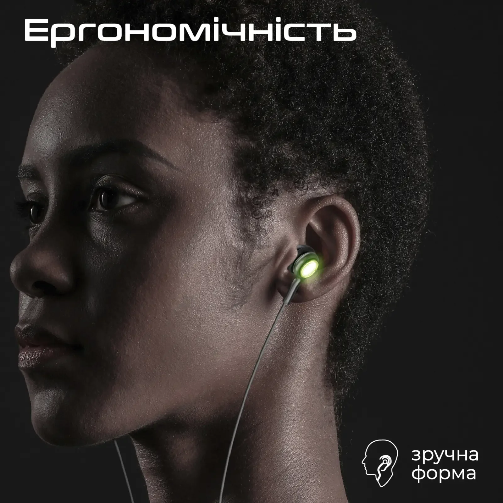 Гарнитура Promate LumiBuds-C Black UA