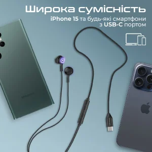 Гарнітура Promate LumiBuds-C Black UA