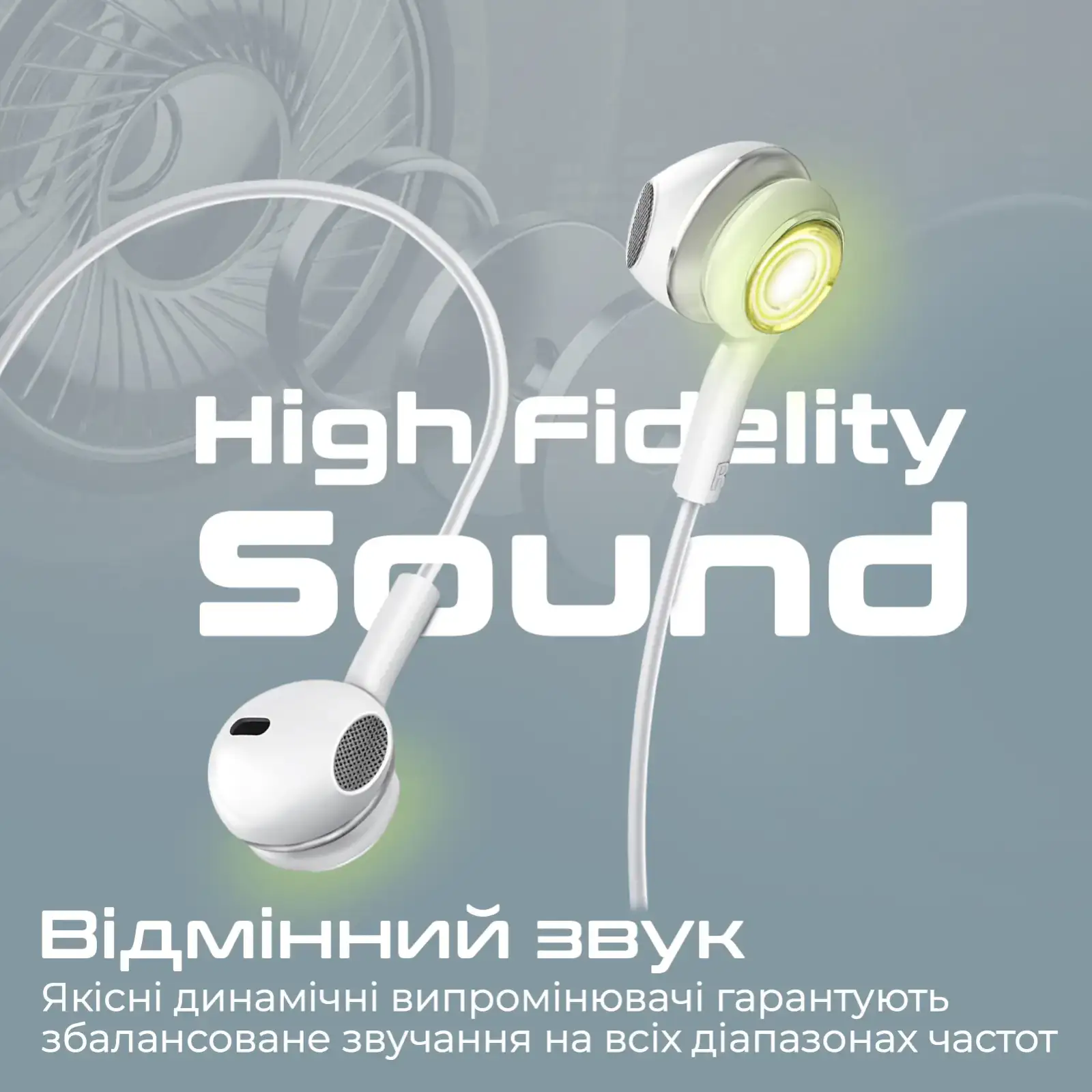 Гарнітура Promate LumiBuds-C Silver UA