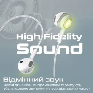 Гарнітура Promate LumiBuds-C Silver UA