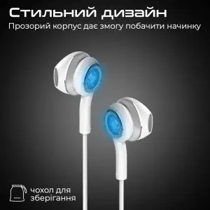 Гарнітура Promate LumiBuds-C Silver UA