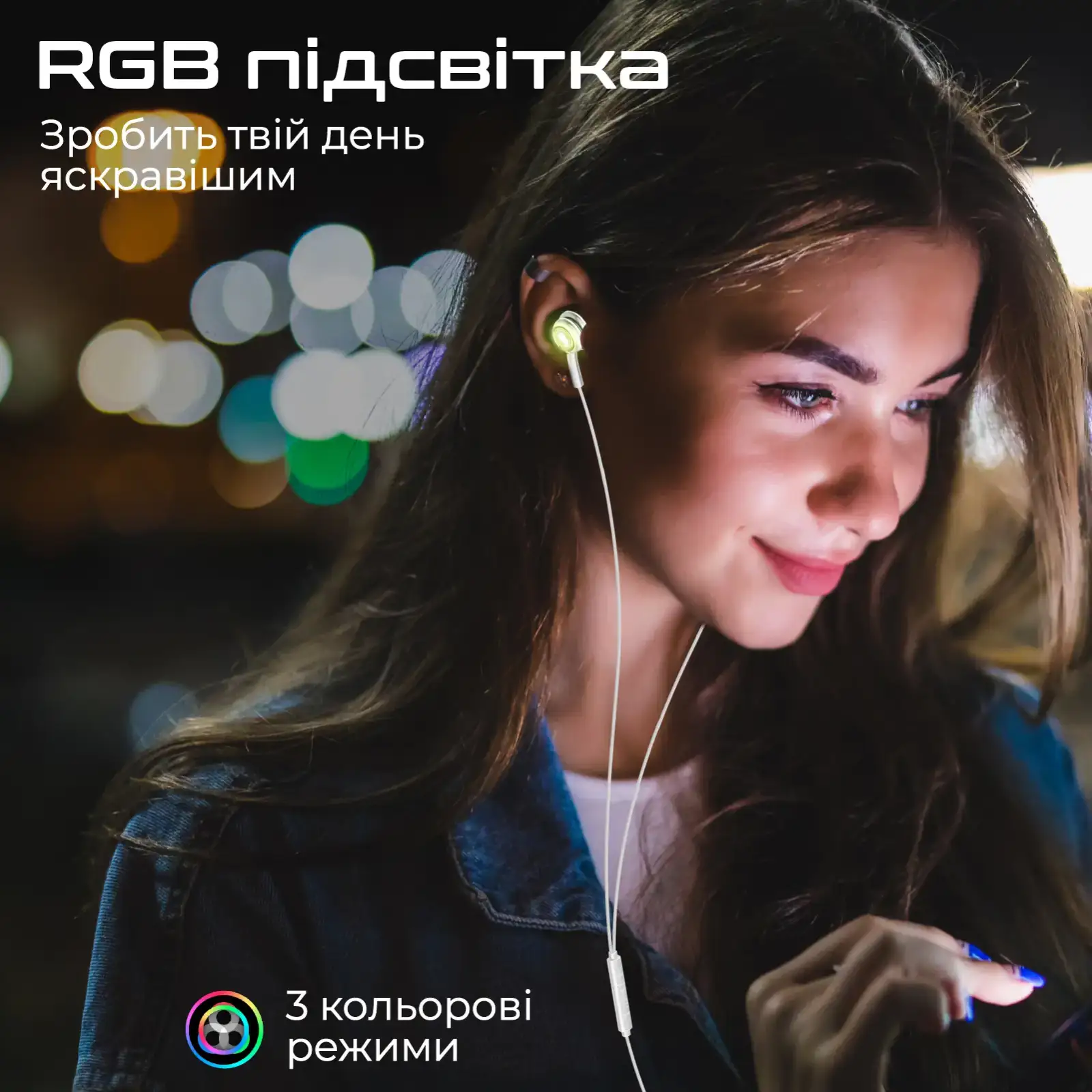 Гарнітура Promate LumiBuds-C Silver UA