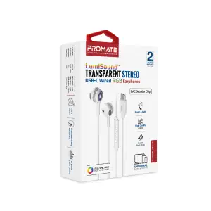 Гарнітура Promate LumiBuds-C Silver UA