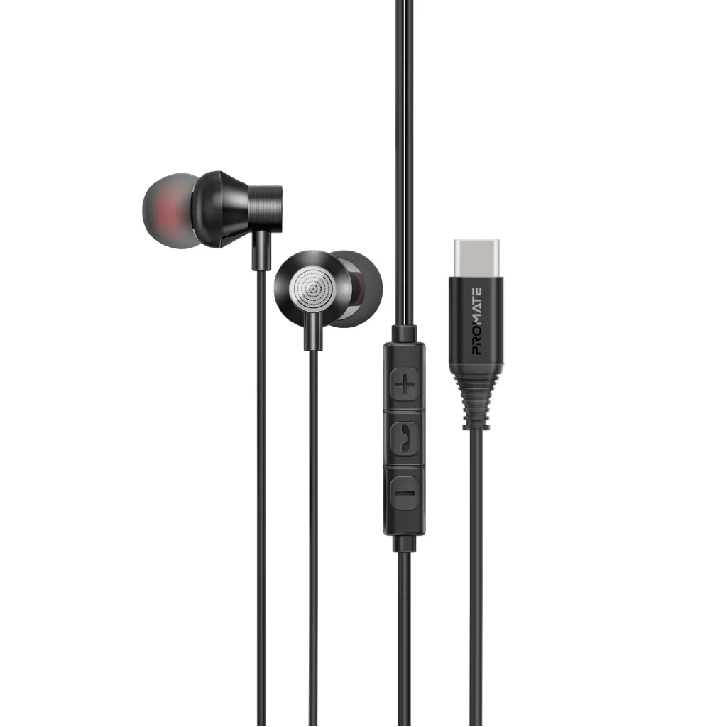 Гарнітура Promate Silken-C Black UA