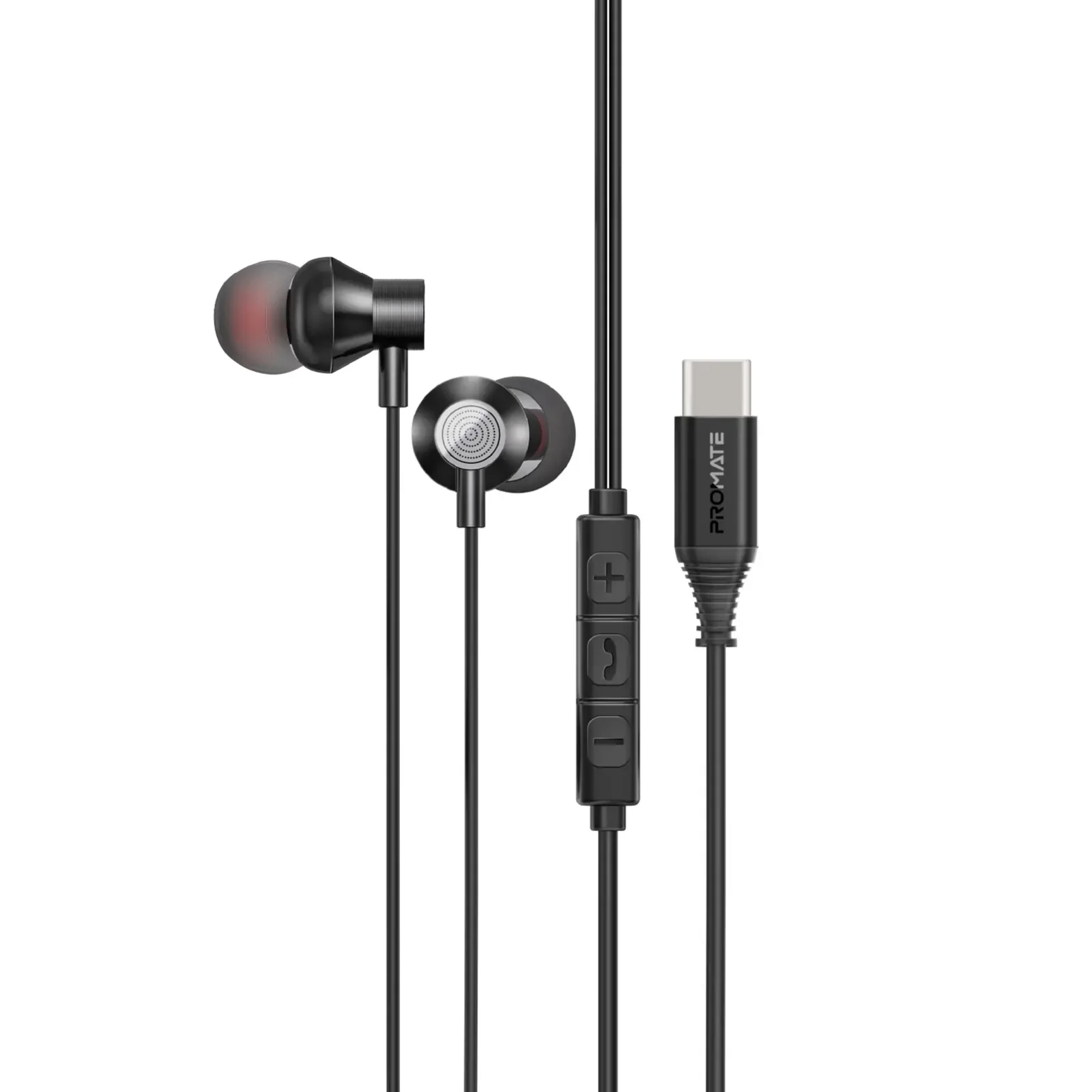 Гарнитура Promate Silken-C Black UA