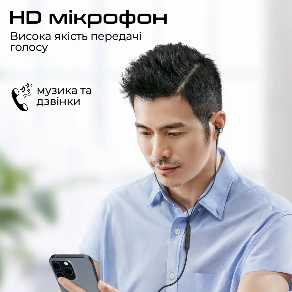 Гарнітура Promate Silken-C Black UA