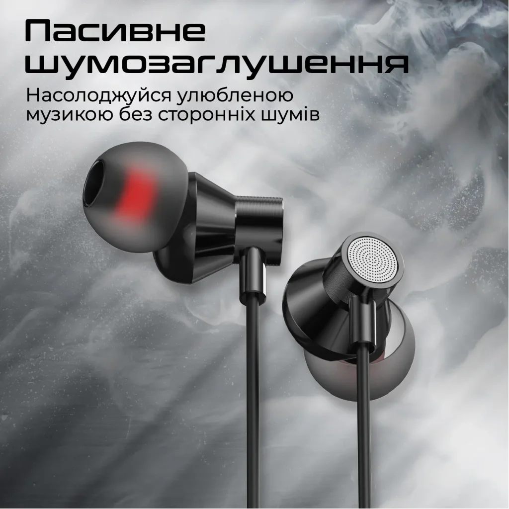 Гарнітура Promate Silken-C Black UA