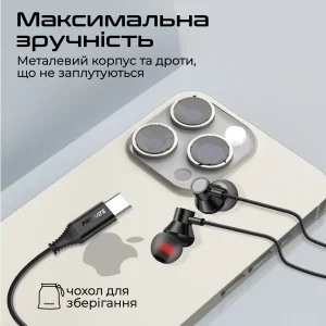 Гарнітура Promate Silken-C Black UA