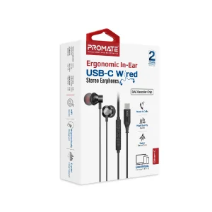Гарнітура Promate Silken-C Black UA