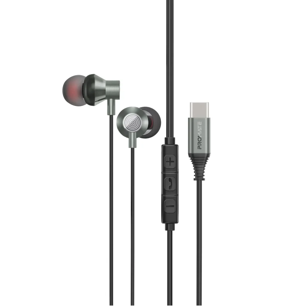 Гарнітура Promate Silken-C Grey UA