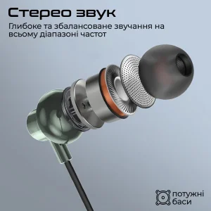 Гарнітура Promate Silken-C Grey UA