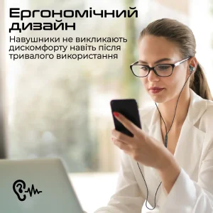 Гарнітура Promate Silken-C Grey UA