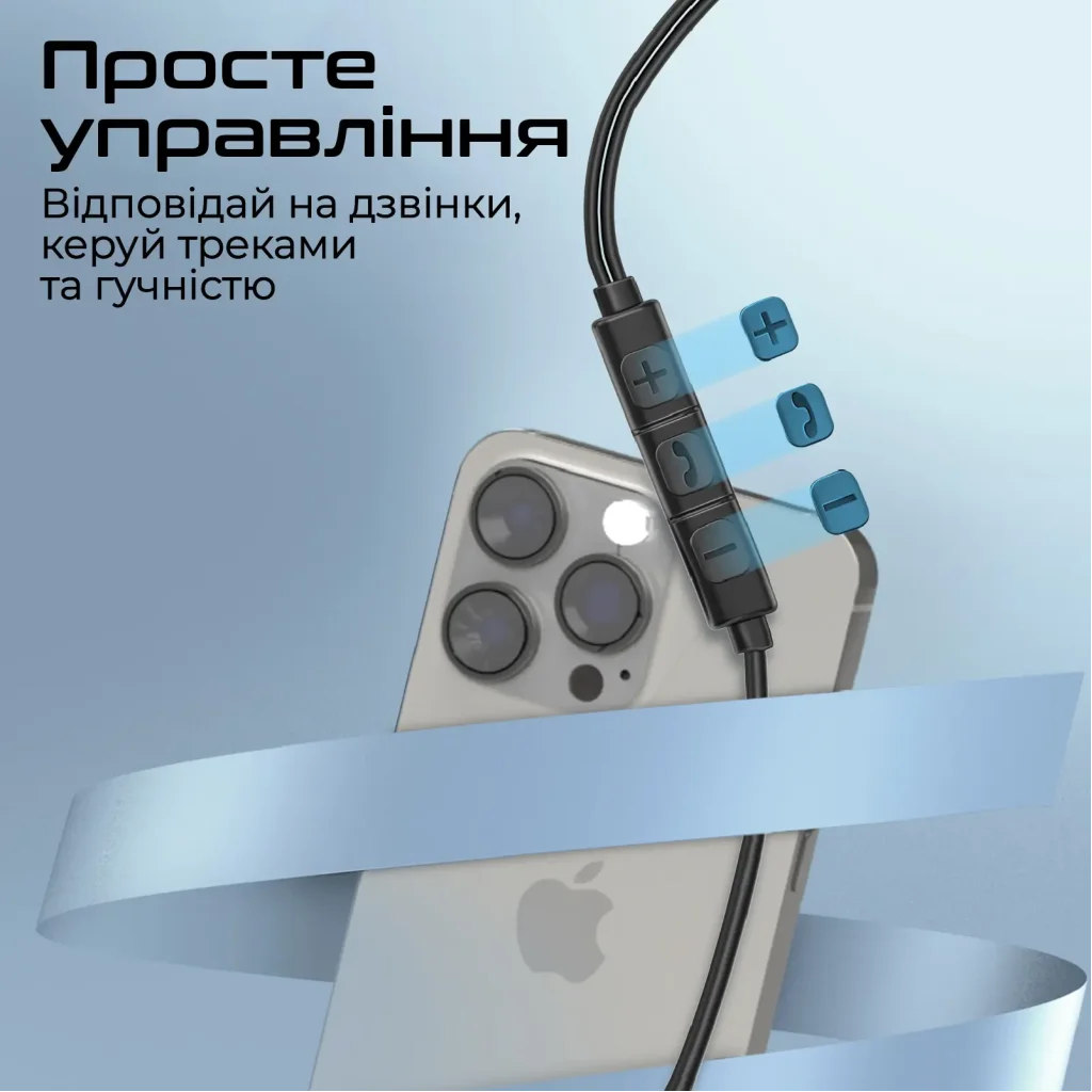 Гарнітура Promate Silken-C Grey UA